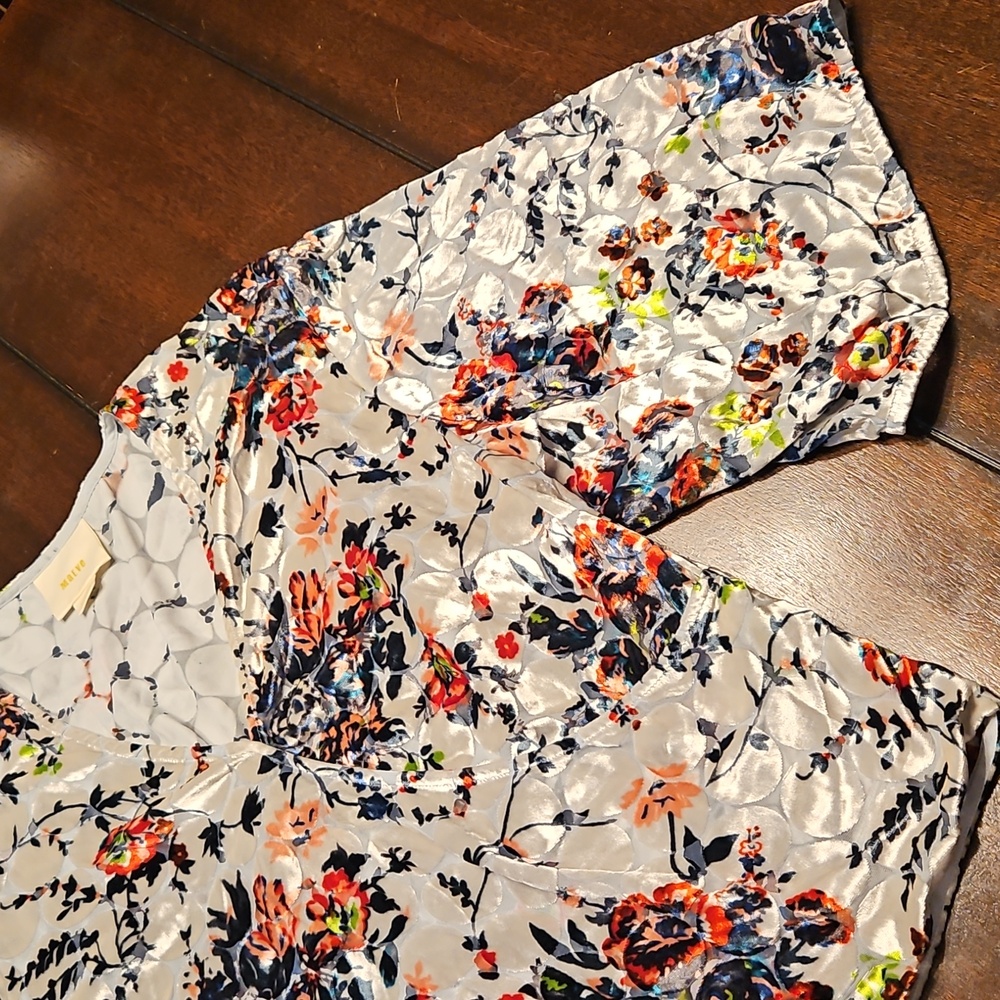 Anthropologie Top | Maeve Umi Velvet Wrap Top XS